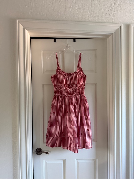 Abercrombie & Fitch Dresses & Skirts - Abercrombie & Fitch Red Gingham Smocked Mini Dress